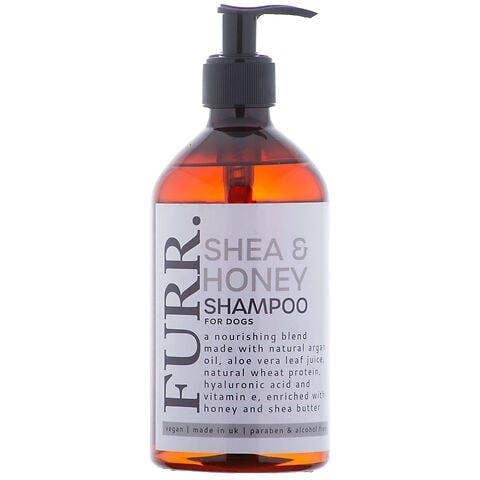 FURR Shea & Honey Dog Shampoo 500ml Natural, Nourishing & Vegan Formula with Argan Oil, Aloe Vera & Hyaluronic Acid