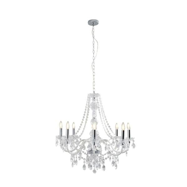 Pagazzi Lighting Vivienne 8 Light Chrome & Clear Chandelier Ceiling Pendant