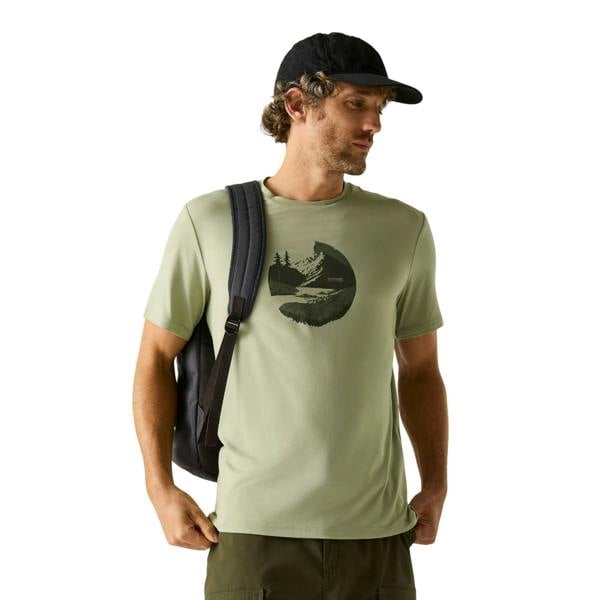 Regatta Mens Fingal Sunset Stretch T-Shirt - Light Sage - 
