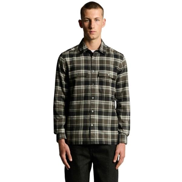 Lyle & Scott Black Brushed Cotton Check Shirt XS