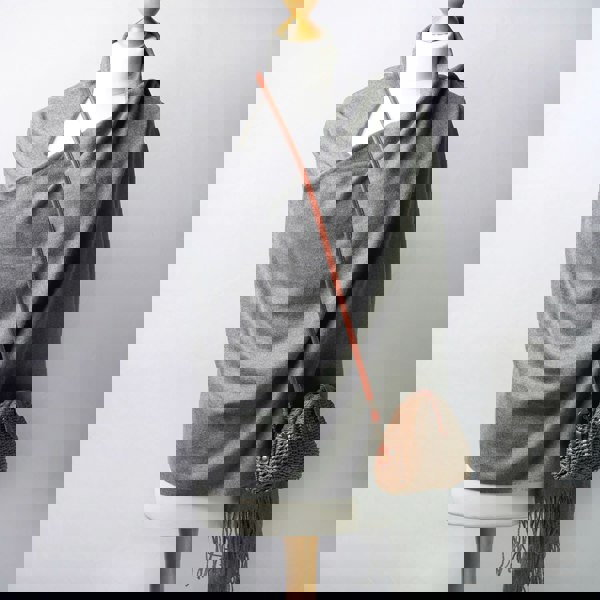 Antonia York Grey Pashmina | Drew Medium Dark Grey Super Soft Large Special Occasion Wrap with Tassels