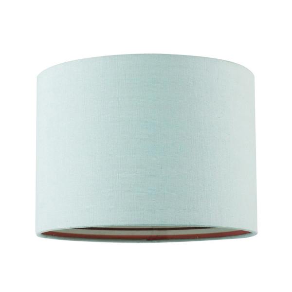 Pale Duck Egg Linen Shade with Vibrant Colourful Inner Aztec Design Image 1
