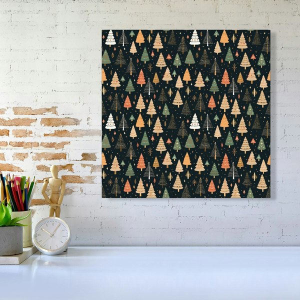 Warren Reed Boho Inspired Christmas Trees Canvas