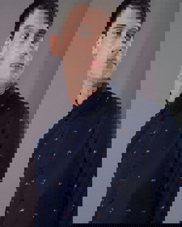 Steel & Jelly Limited Edition Retro Jockey & Racehorse Print Long Sleeve Shirt