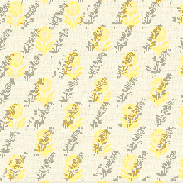 Joules Woodblock Floral Wallpaper | Cream/Yellow