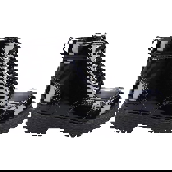 Hush Puppies Jolie Patent SNR Leather Girls's Black Boots