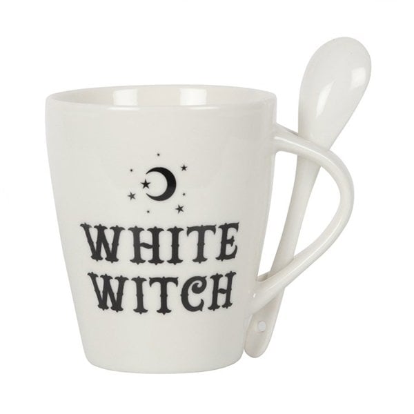 Serano White Witch Mug and Spoon Set
