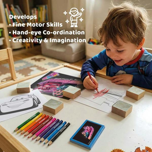 Multiprint Cars Travel Set by Multiprint – Kids Activity & Craft Set