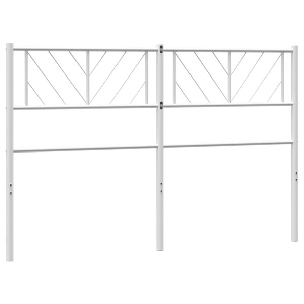 Berkfield Metal Headboard White 125x90 cm