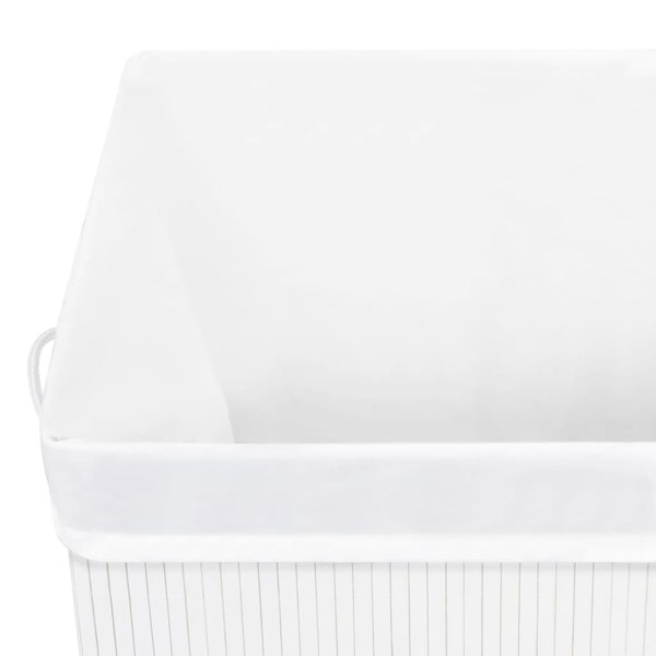 Berkfield Bamboo Laundry Basket White 83 L
