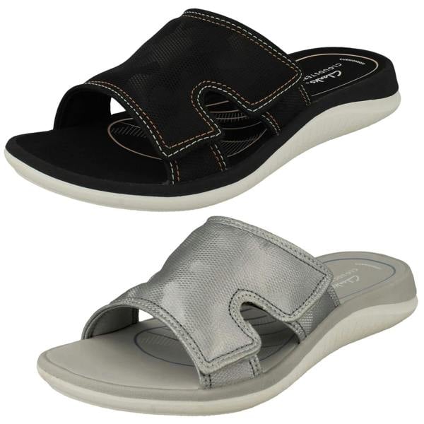 Clarks Ladies Cloudsteppers By Clarks Camo Detailed Mule Sandals Glide Bay 2