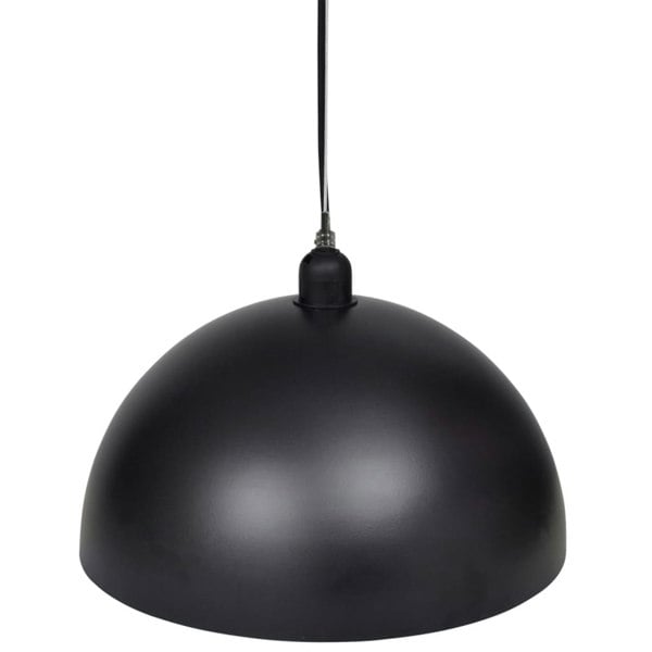 Berkfield Ceiling Lamp 2 pcs Height-adjustable Semi-spherical Black