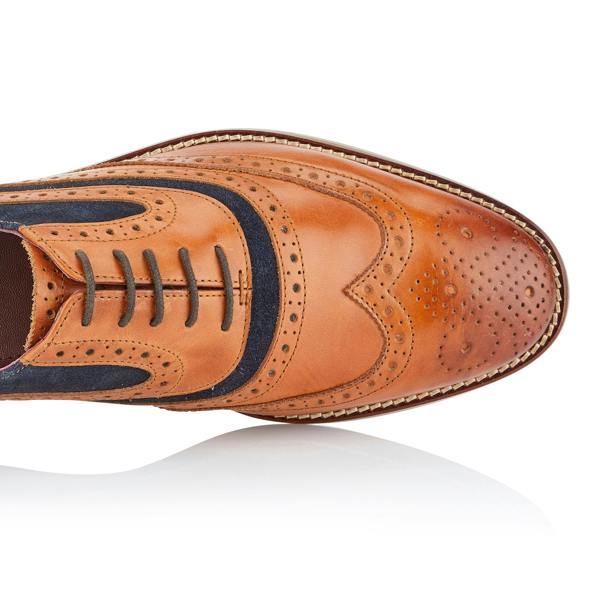 Shelby Oxford Tan / Navy - London Brogues