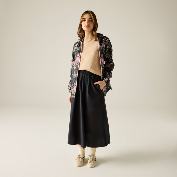 Regatta Womens Cath Kidston Hackney Rose Waterproof Shell Jacket - Black