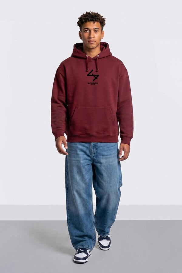 London Attitude Relaxed Fit Japanese Inspired  Graphic Hoodie