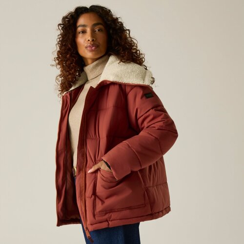 Regatta Womens/Ladies Kayana Padded Jacket - Brick/Light Vanilla