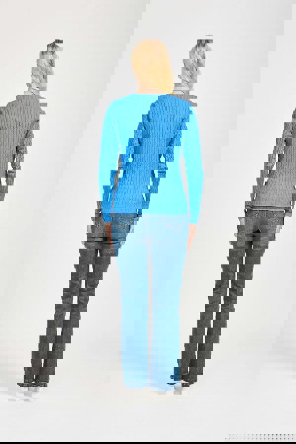 Cable-Knit Button Cardigan