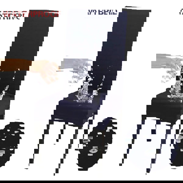 Anyseat Chair Cover Navy with Anti-Dirt and Waterproof Elastic Material for Dining Room Kitchen Wedding Hotel Banquet Restaurant