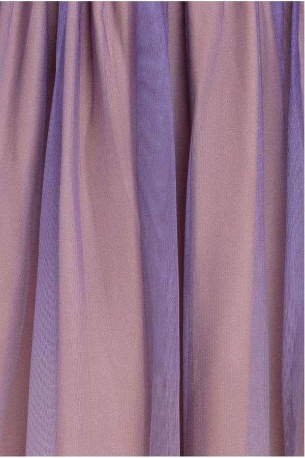 Sleeveless Ombre Pleated A-Line Maxi Dress - Lilac Ombre DR4083