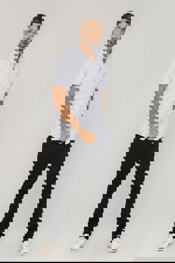 ENORSIA Mens Solid Short Sleeve Shirt