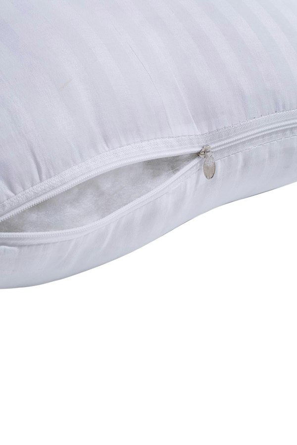 Living and Home 2Pcs Washable Stripe Bed Pillows Comfortable Medium Firm Support Pillows, 70cm L x 42cm W