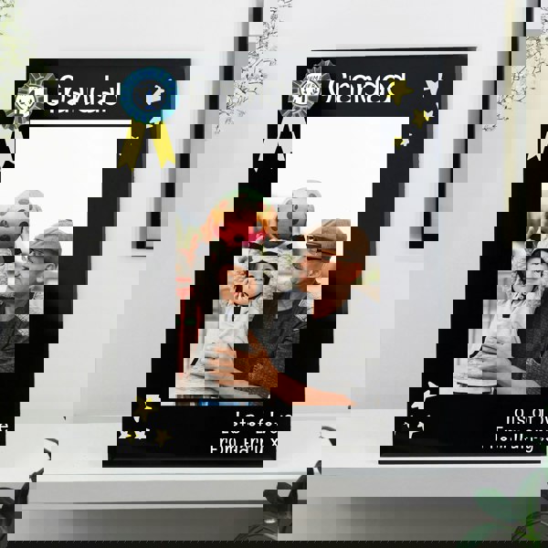 Personalised Memento Company Personalised No.1 Black Glass 5x7 Frame