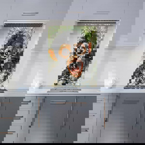 Warren Reed - Designer Wide-Eyed Monkey's Splash Surprise Kitchen Splashback