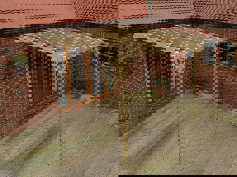 Arbor Garden Solutions Wall Mounted Wooden Pergola Kit - Champion Design