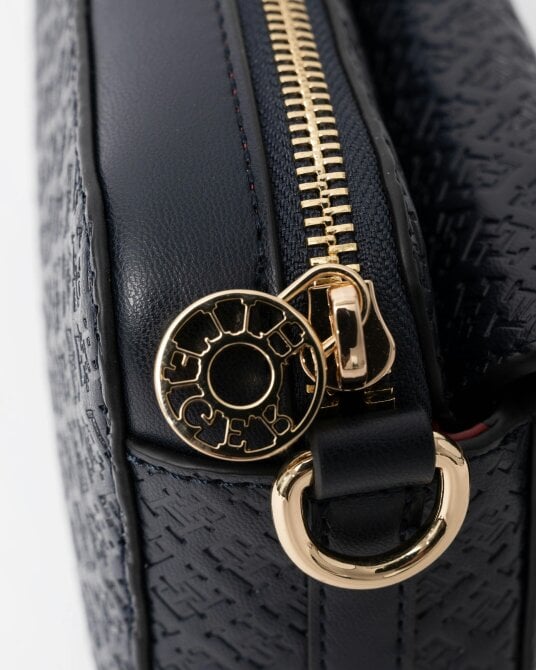 Tommy Hilfiger TH Icon Womens Mono Print Camera Bag - Space Blue