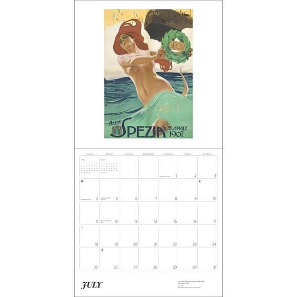 Italy, Vintage Travel Posters Calendar 2027, Wall Calendars, Month To View, Travel, Gift