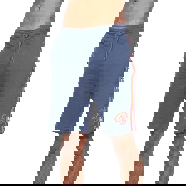 Crosshatch Mens Mentella Top & Shorts Set - Denim Blue - 