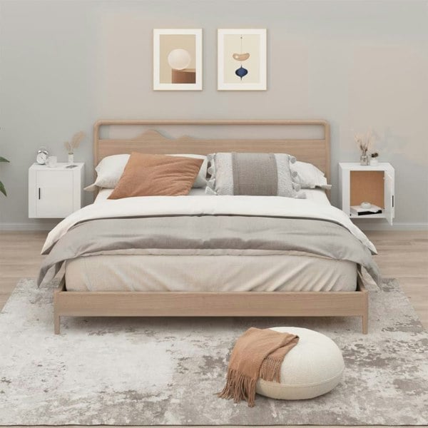 Berkfield Wall-mounted Bedside Cabinets 2 pcs White 50x30x47 cm