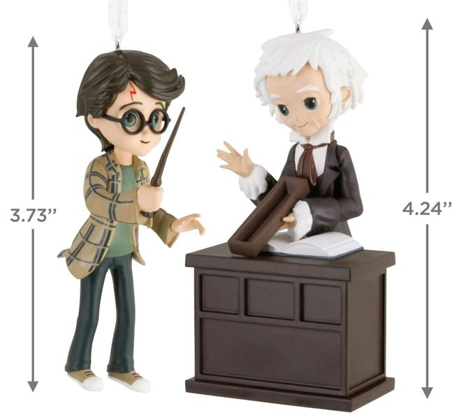 Hallmark Harry Potter Storied Moments  - Set of 2 Harry & Ollivander Christmas Tree Ornaments