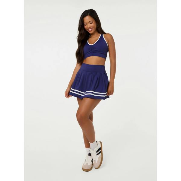 Pink Vanilla Contrast Trim Active Skirt