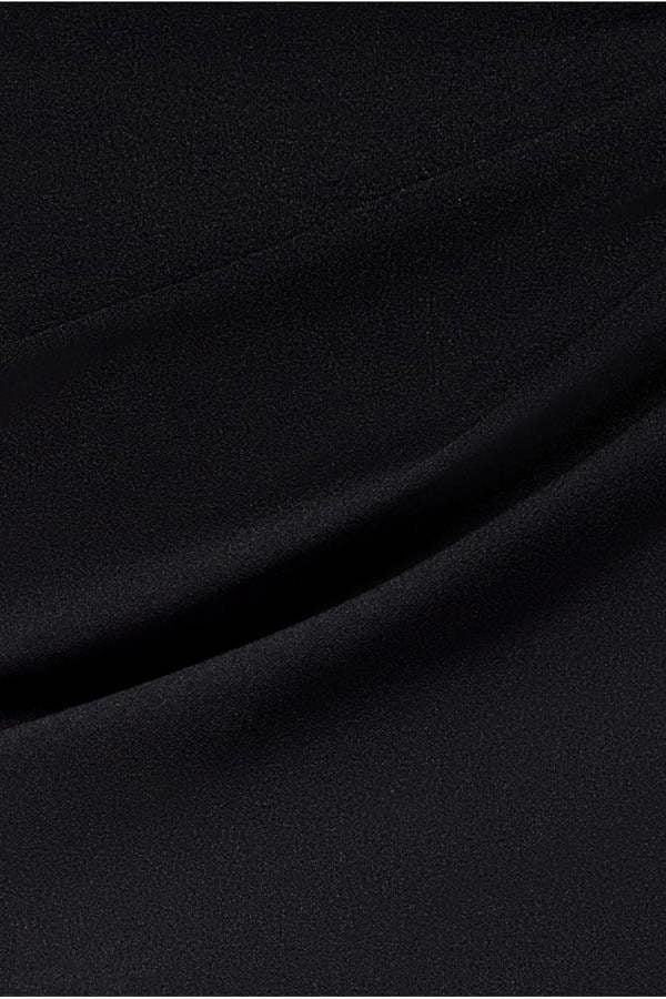 Jacquard Puff Sleeve Sweetheart Scuba Maxi Dress - Black DR4819