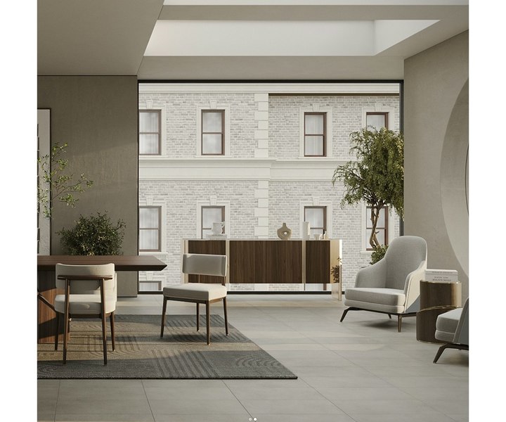Minimalist luxury armchair from the Aster Collection, perfect for modern interiors.