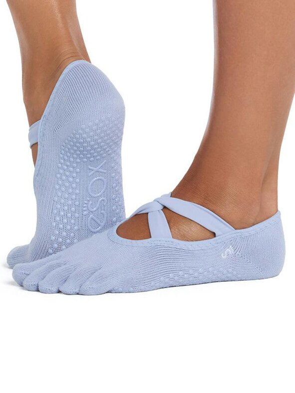 ToeSox Ivy Full Toe Grip Socks - Sky Spell
