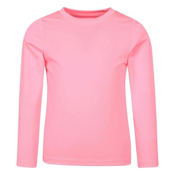Mountain Warehouse Childrens/Kids Aqua Long-Sleeved Swimming T-Shirt - Bright Pink - 