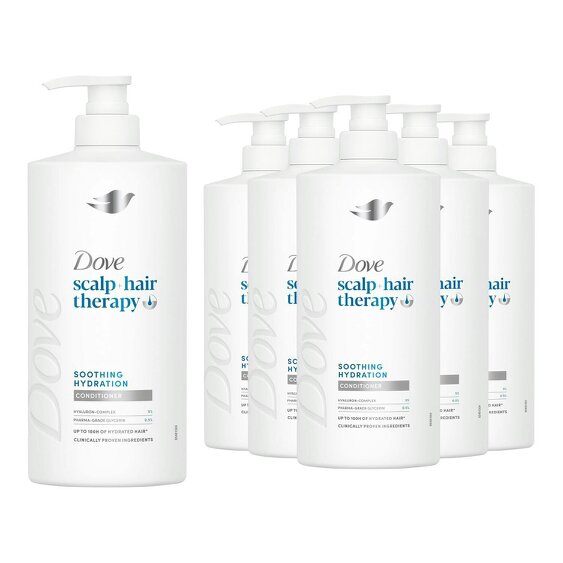 Dove Scalp+Hair Therapy Conditioner 6x700ml Soothing Hydration, Hyaluron-Complex