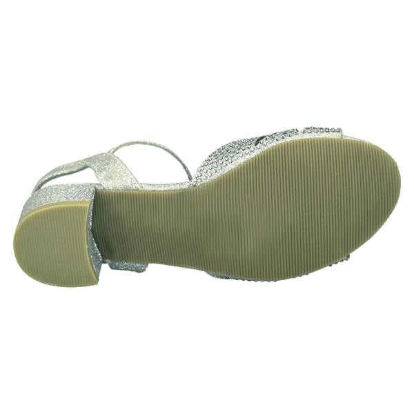 Spot On Girls Spot On Mid Heel Glitter Sandals H1111