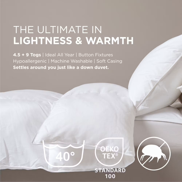 HOMESCAPES Luxury Like Down Super Microfibre All Seasons 13.5 Tog Duvet