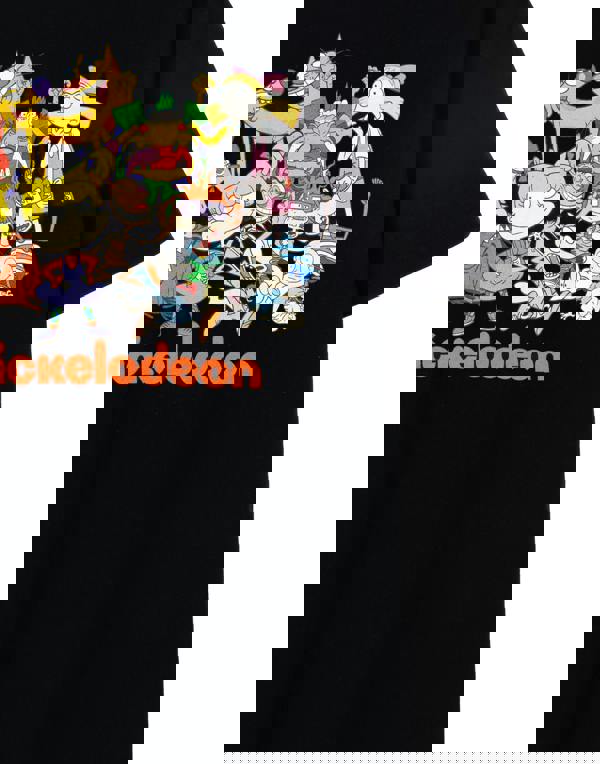 Nickelodeon Unisex Black Classic Group Short Sleeved T-Shirt