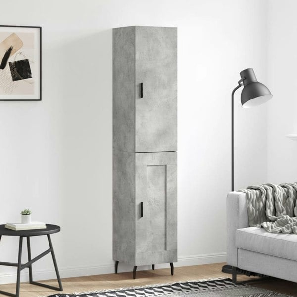 Berkfield Highboard Concrete Grey 34.5x34x180 cm Engineered Wood