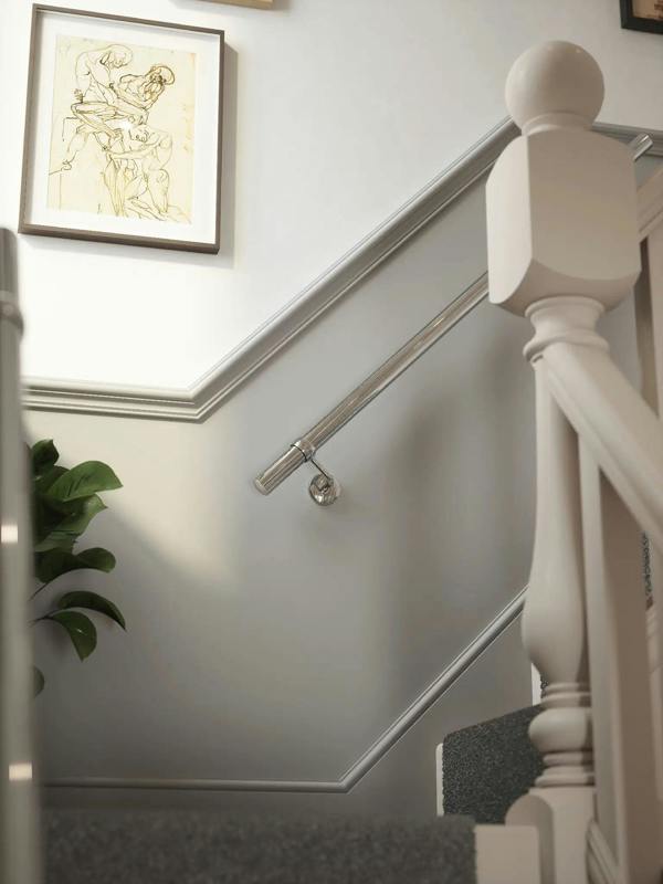 Handrails Direct Radway Chrome Straight Flight Handrail