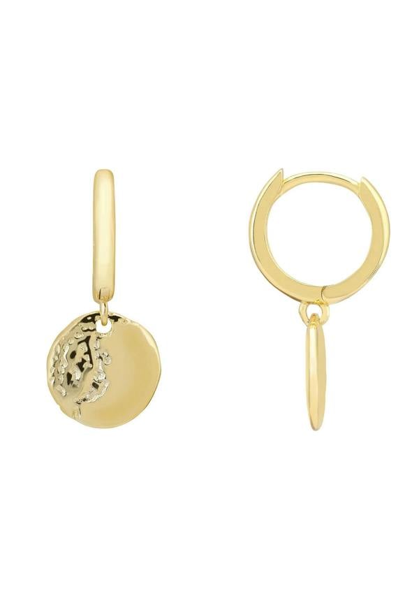 Latelita Lunar Moon Huggie Hoop Earrings Gold