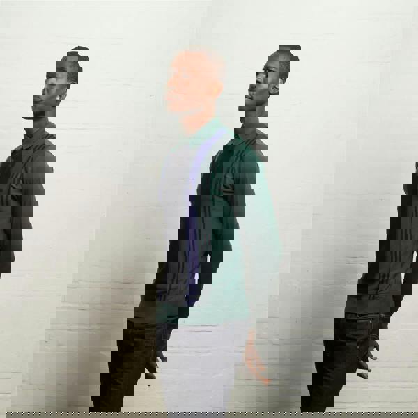 Gabicci V55GM00 Mens Searle Long Sleeve Knitted Three Button Polo Gabicci Vintage - IVY