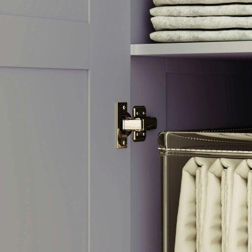 Wyld Haus Coralani Wooden Grey 2 Door Wardrobe With Hanging Rail Internal and Shelf