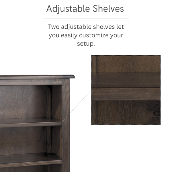 Core Products Boston Low 3 Shelf Bookcase