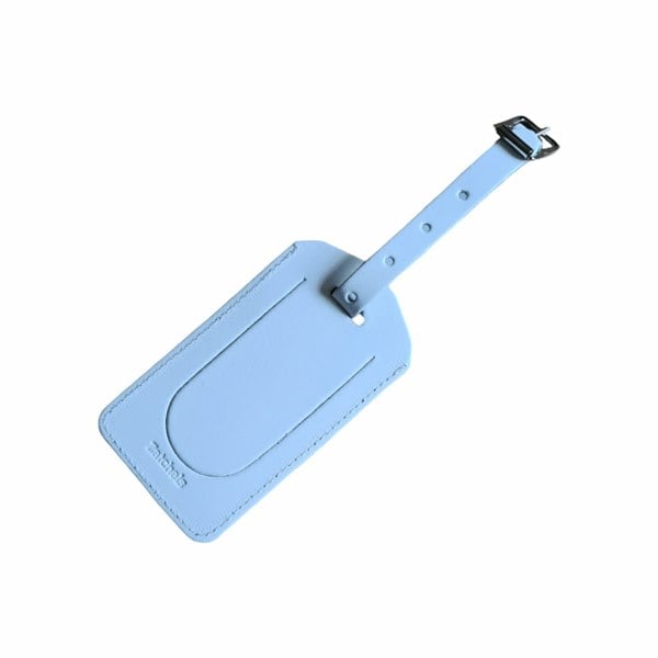 Zatchels Leather Luggage Tag - White & Red - England