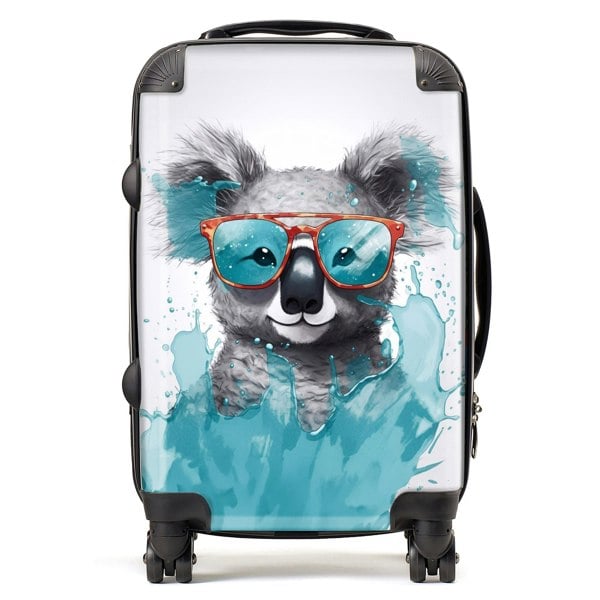 Warren Reed Splashart Koala In Glasses Suitcase